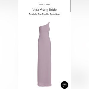 Vera Wang Bridal “Annabelle pale lavender crepe”